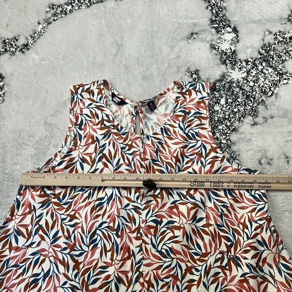 Lands End Dress Womens Size 1X Multicolor Sleeveless Linen in a Cream Color - Picture 2 of 11